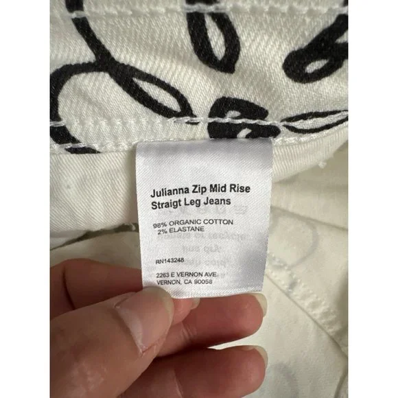 Reformation " Julianna Zip Mid Rise Straight Leg Jeans" Size 30 - Picture 9 of 15